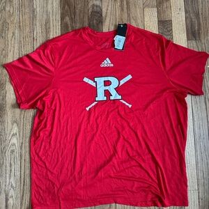 Rutgers Adidas Men's Baseball Red Graphic T-Shirt